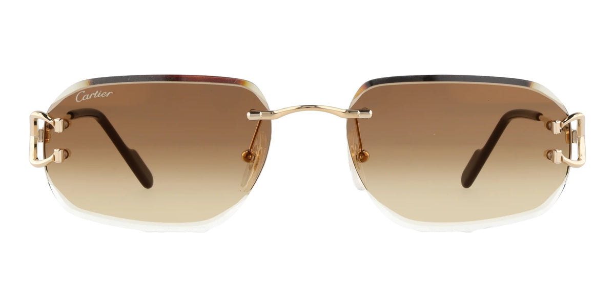 CARTIER CT0468-Gold / Brown gradient