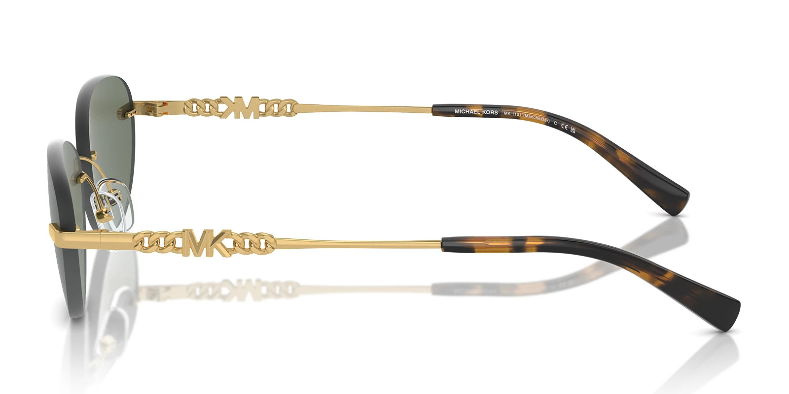 Michael Kors MK1151-Gold With Green Lenses