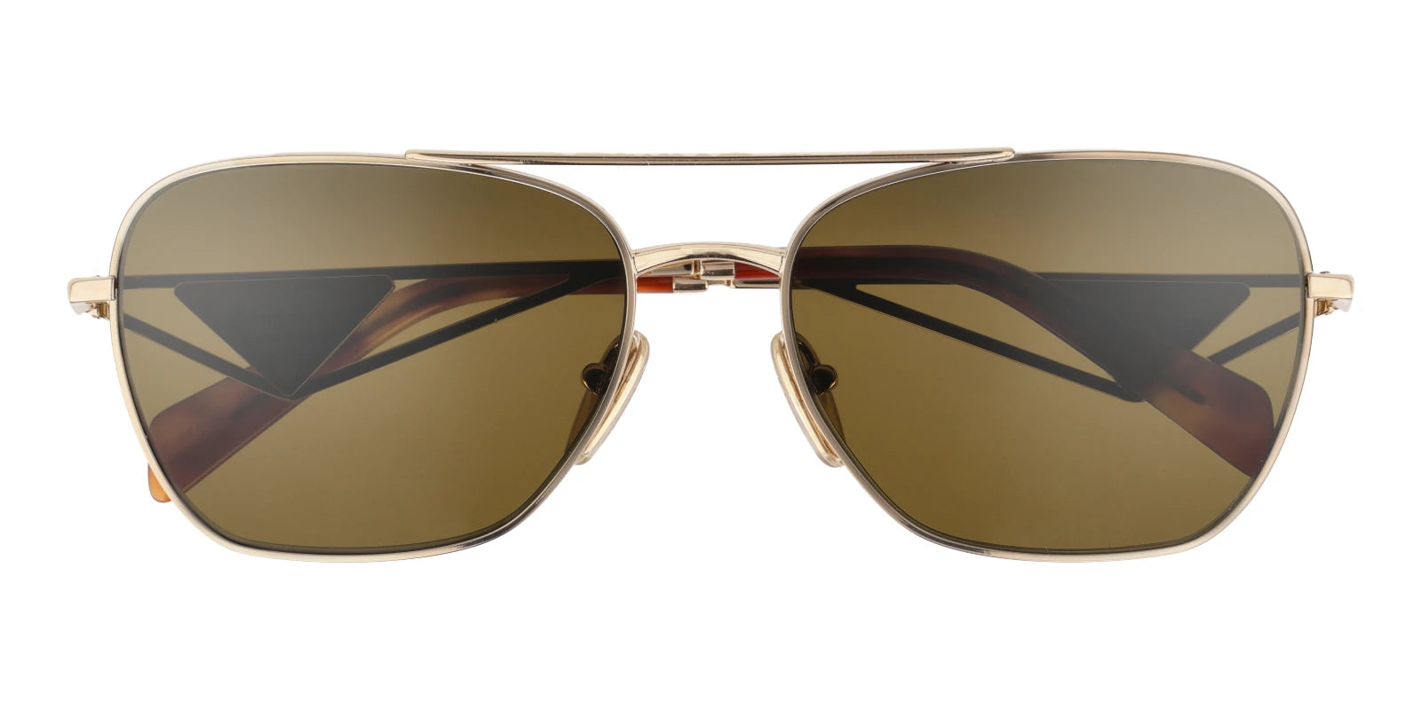 PRADA PRA50-Gold With Brown Lenses