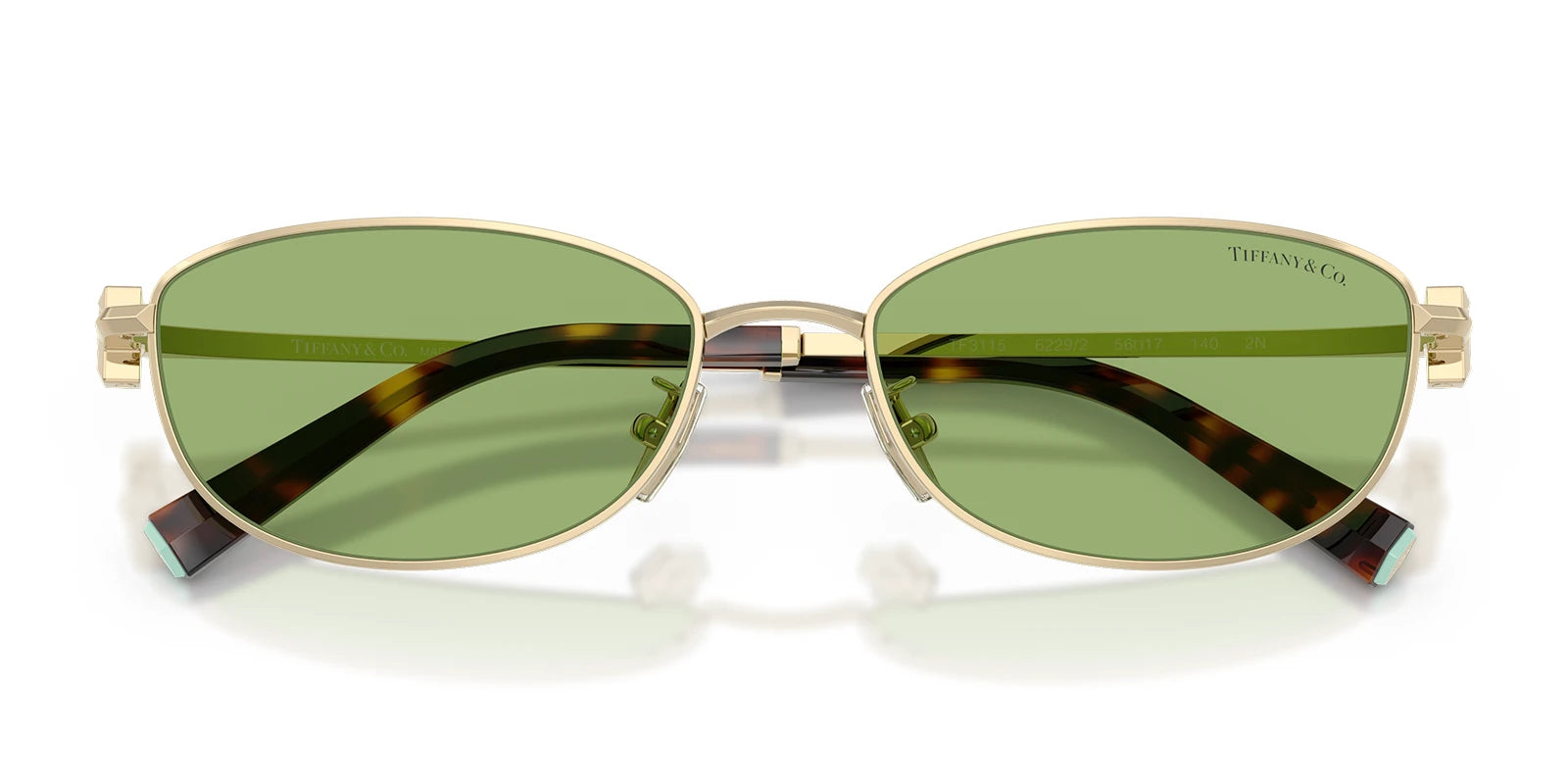 Tiffany TF3115-Gold With Green Lenses