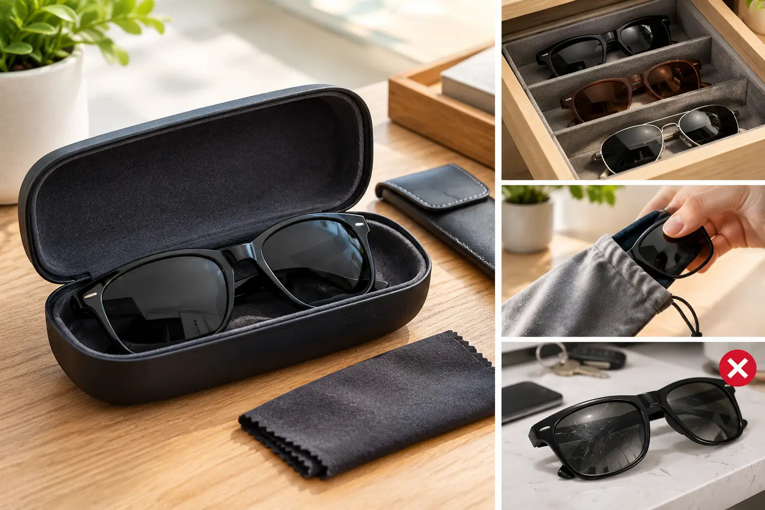 Premium Sunglasses Care and Storage, 