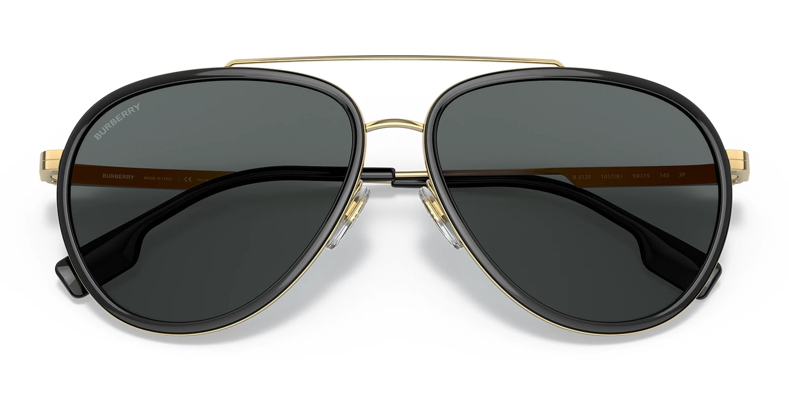 Burberry BE3125-Gold / Grey Polarized