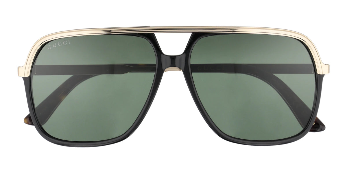 Gucci GG0200-Black With Green Lenses