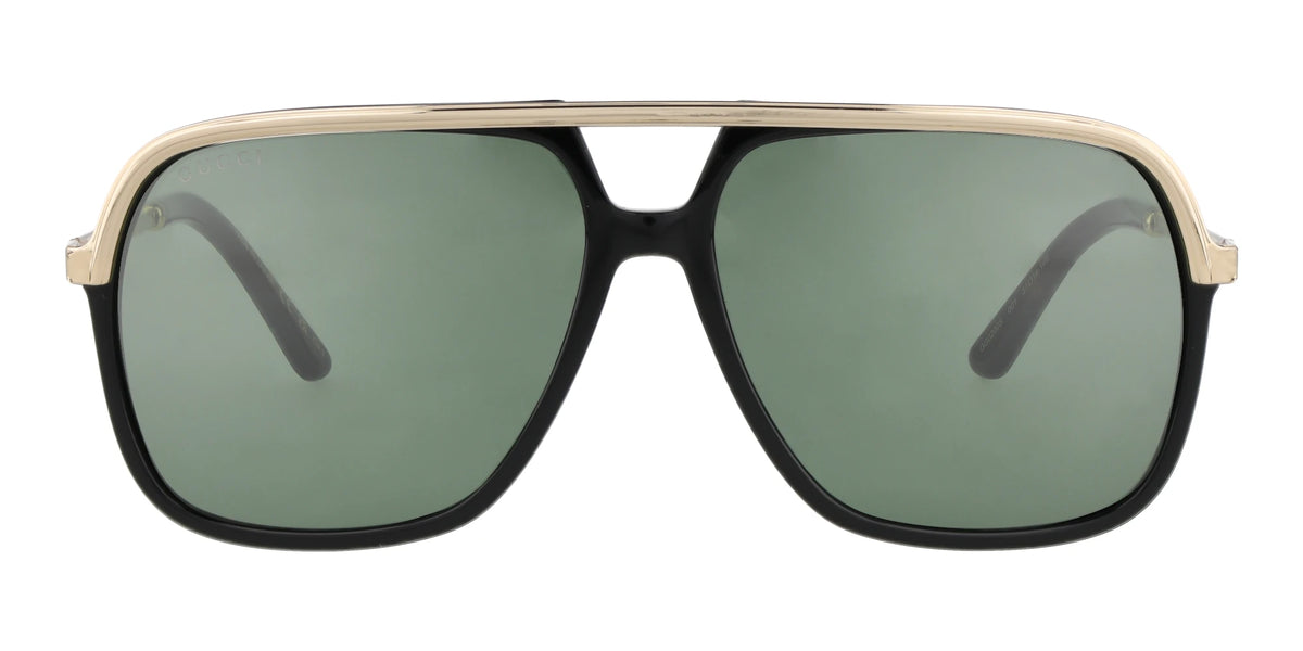 Gucci GG0200-Black With Green Lenses
