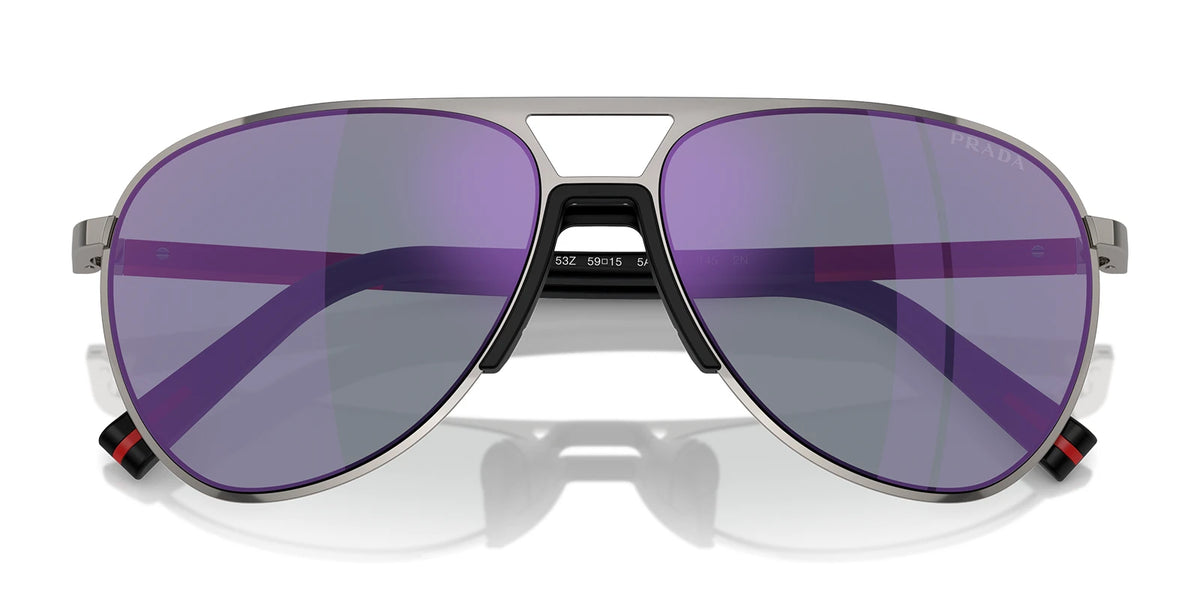 PRADA LINEA ROSSA PS53ZS-Gunmetal With Blue Lenses