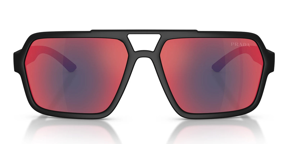 PRADA LINEA ROSSA PSA06S-Black / Mirror Blue Red