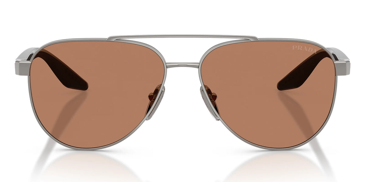 PRADA LINEA ROSSA PSA52S-Gunmetal with Brown Lenses