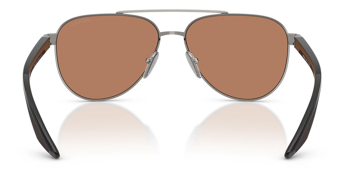 PRADA LINEA ROSSA PSA52S-Gunmetal with Brown Lenses
