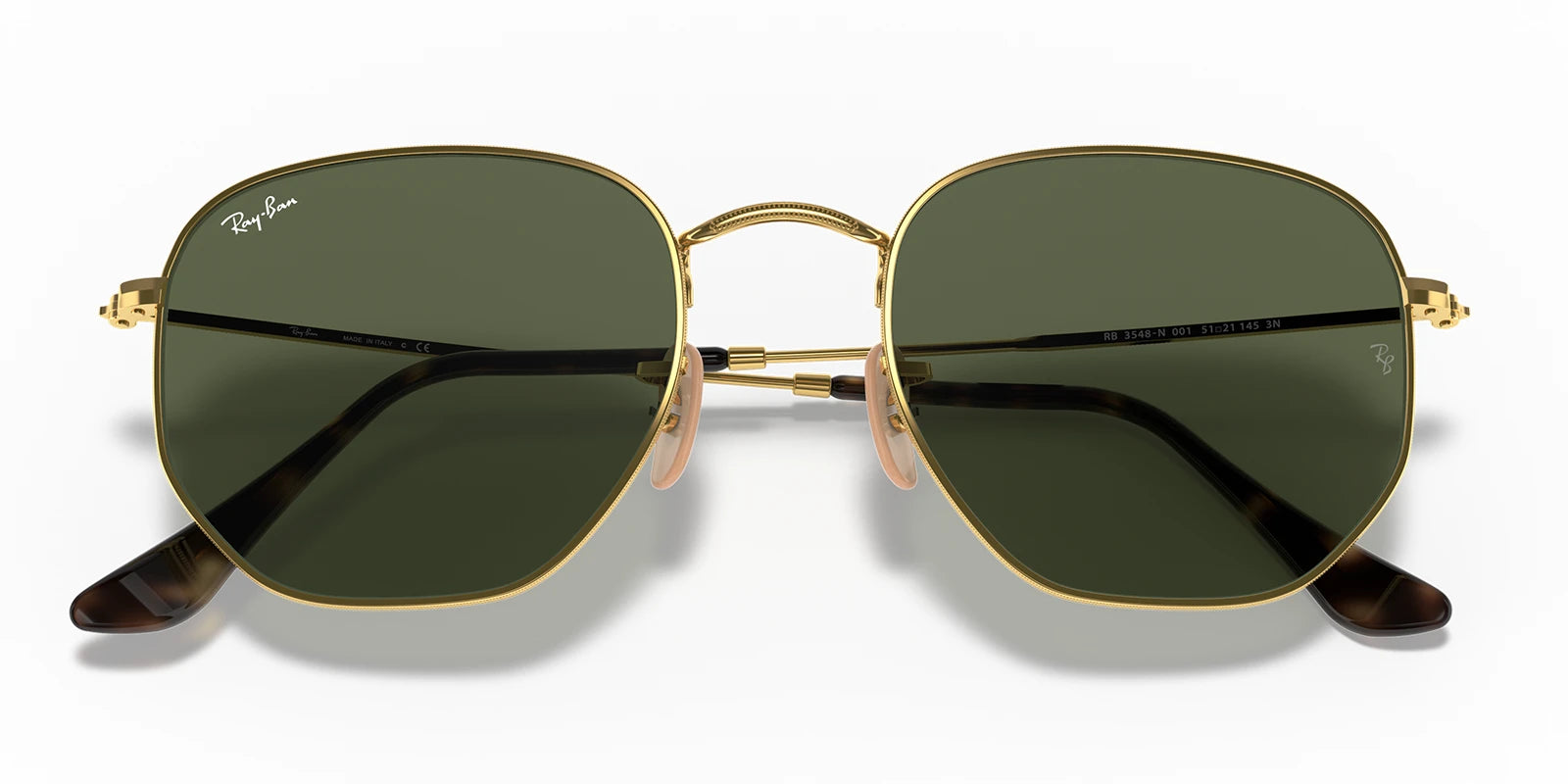 RayBan RB3548-Gold With Green Lenses