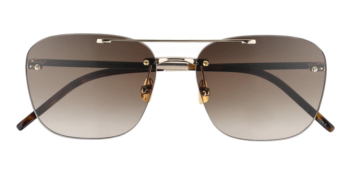 Saint Laurent SL309-Gold With Brown Lenses