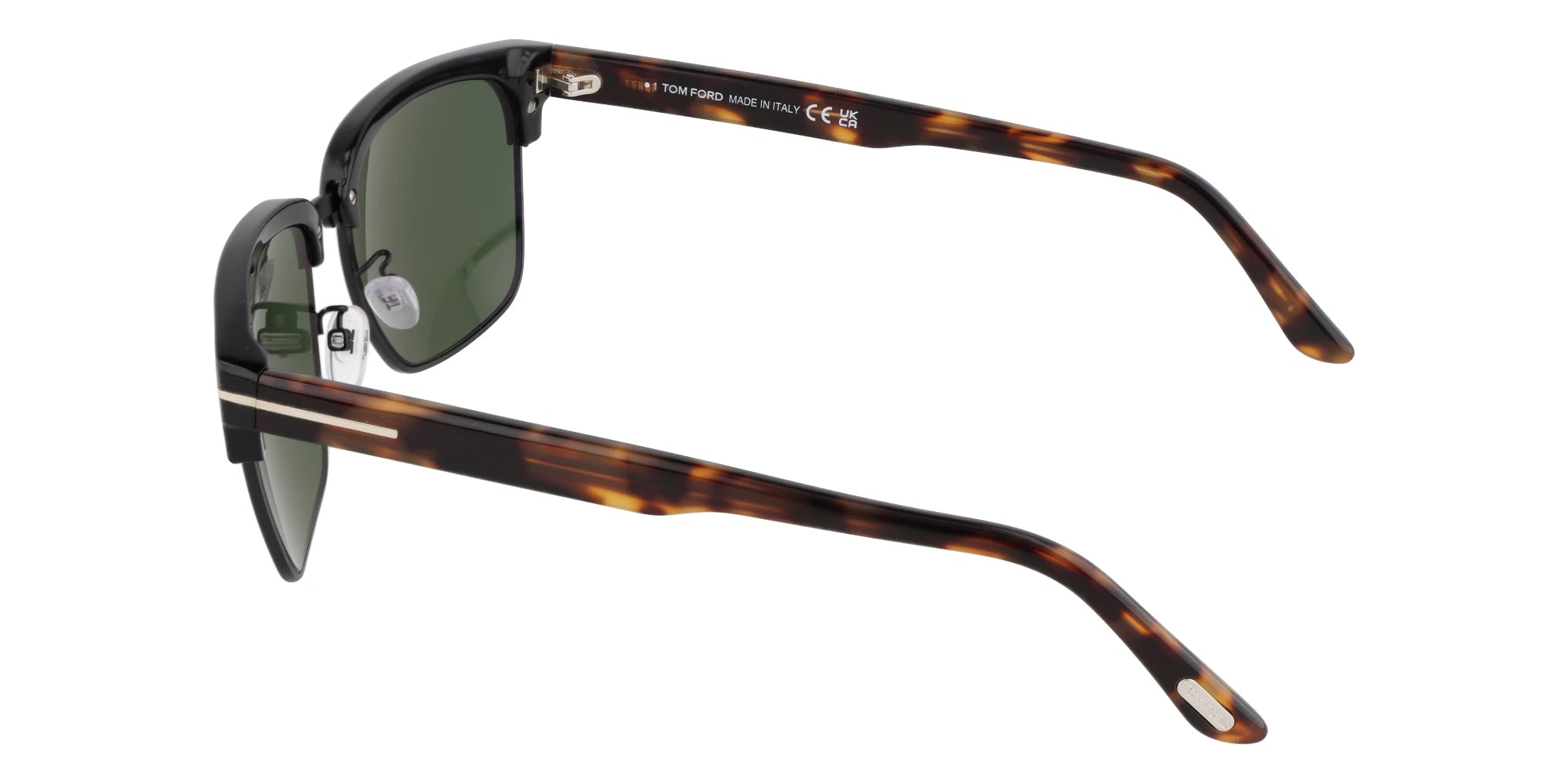 TomFord FT0367 RIVER-Black With Green Lenses