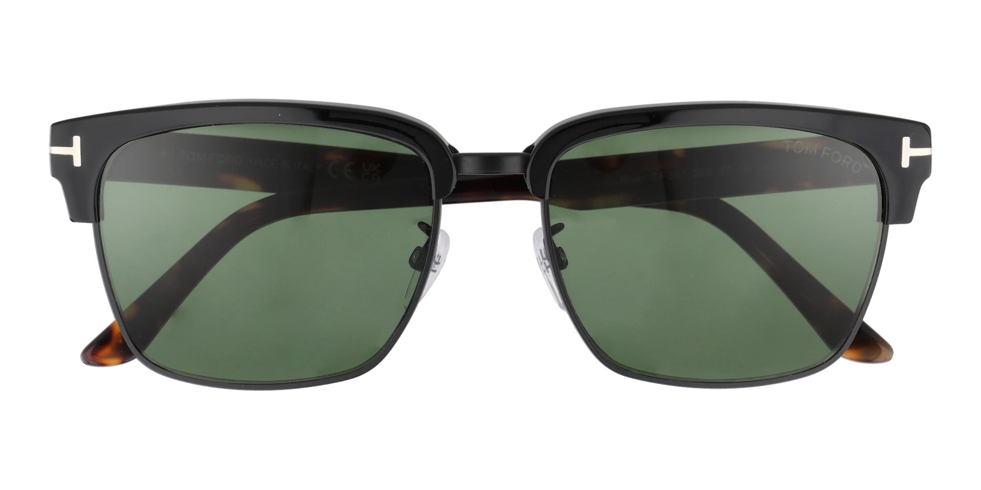 TomFord FT0367 RIVER-Black With Green Lenses