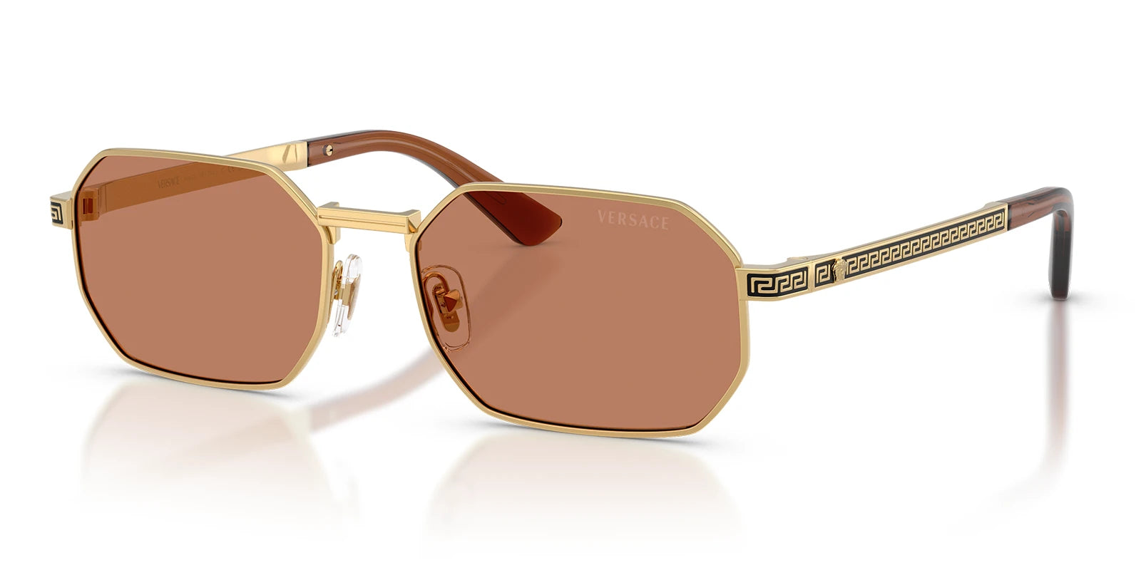 Versace VE2297-Gold With Brown Lenses