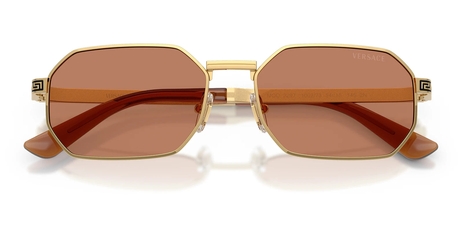 Versace VE2297-Gold With Brown Lenses